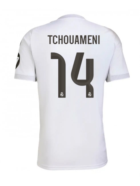Real Madrid Aurelien Tchouameni #14 Replika Hemmakläder 2025-26 Kortärmad Real Madrid Aurelien Tchouameni #14 Replika Hemmakläder 2025-26 Kortärmad